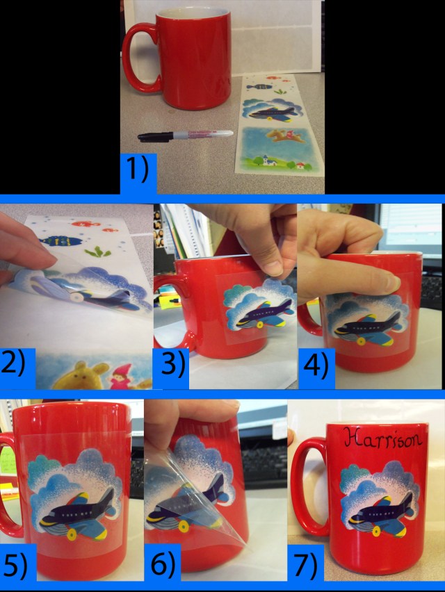 Directions for  Kids Personalized Mug with tile Transfer