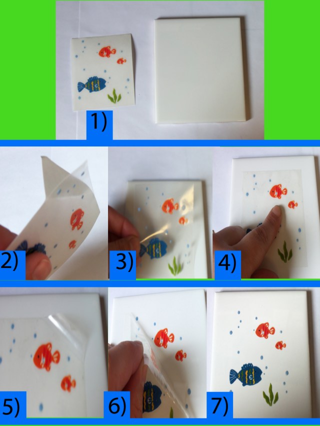 Directions for Tile Transfer for Kids Bathroom