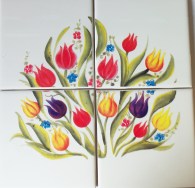 Image Waterproof Tile Transfer Flower