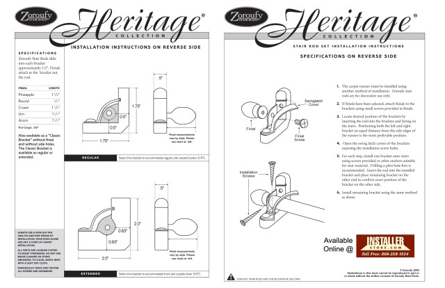 Installerstore - Zoroufy Heritage Instructions